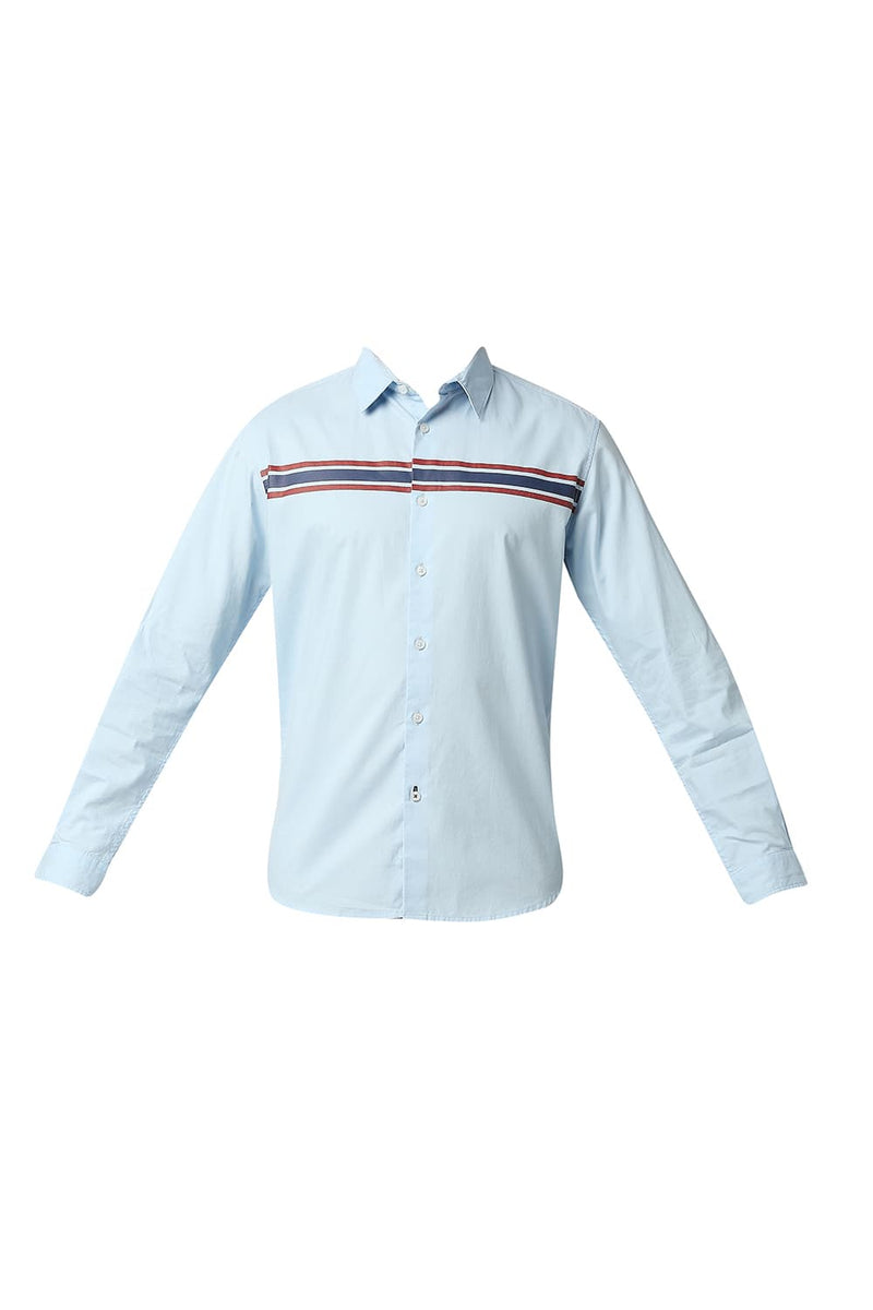 BASICS SLIM FIT OXFORD STRIPE SHIRT