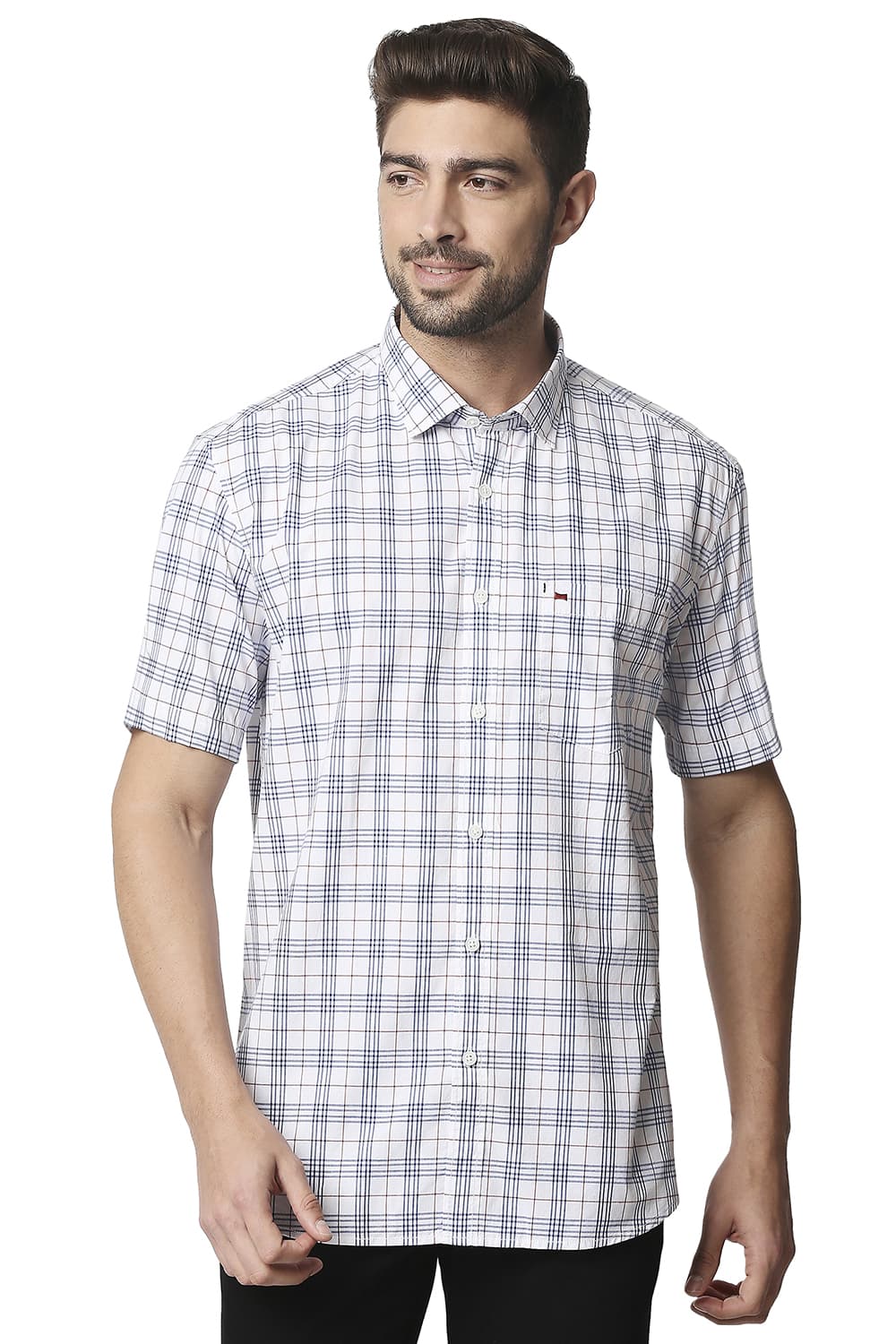 BASICS SLIM FIT CHECKS SHIRT