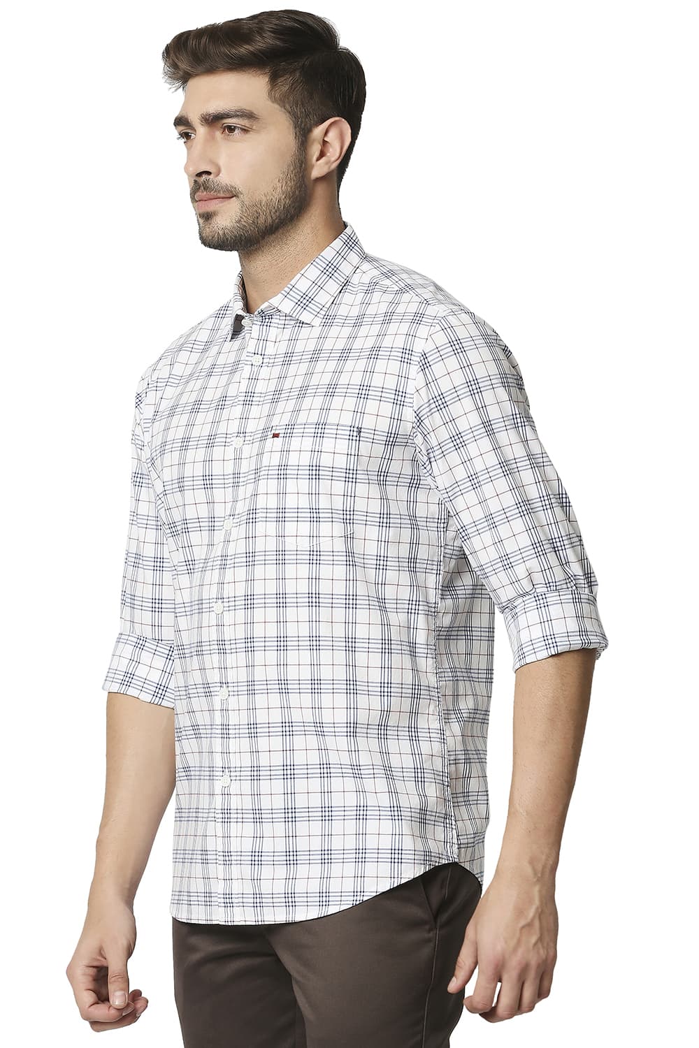 BASICS SLIM FIT CHECKS SHIRT