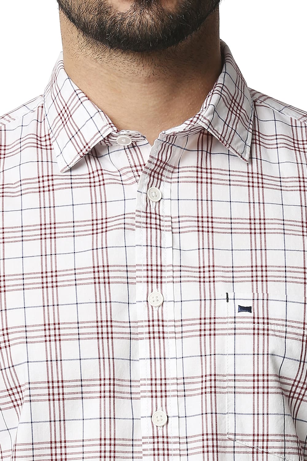 BASICS SLIM FIT CHECKS SHIRT