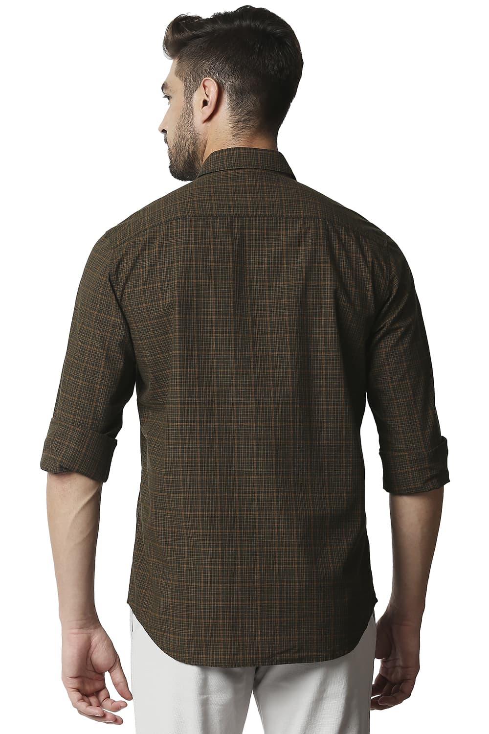 BASICS SLIM FIT CHECKS SHIRT