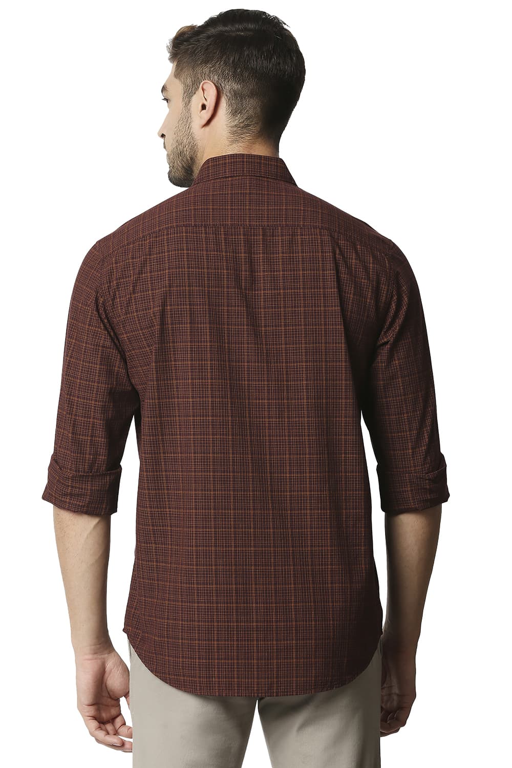 BASICS SLIM FIT CHECKS SHIRT