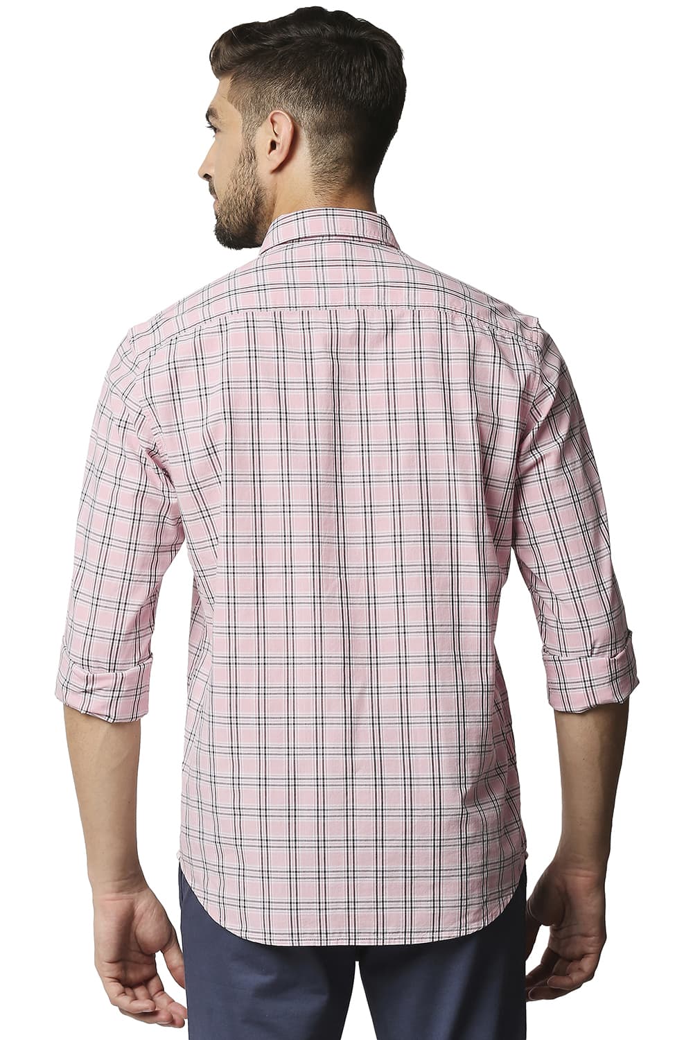 BASICS SLIM FIT CHECKS SHIRT