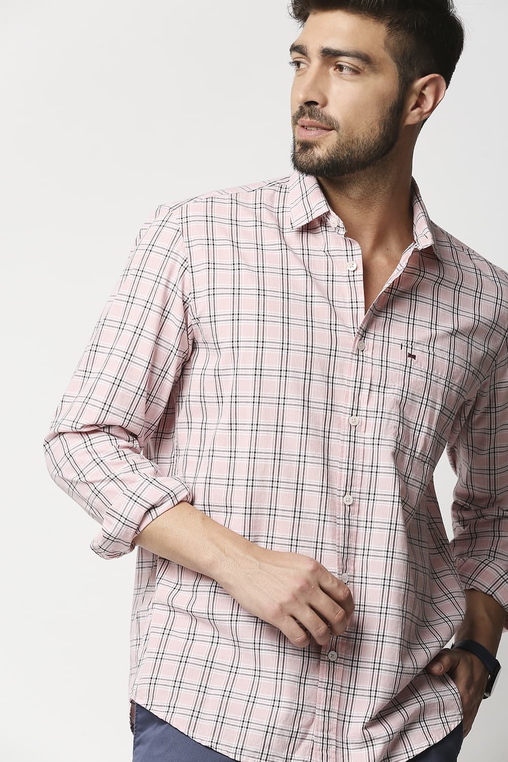 Slim Fit Checks Shirt