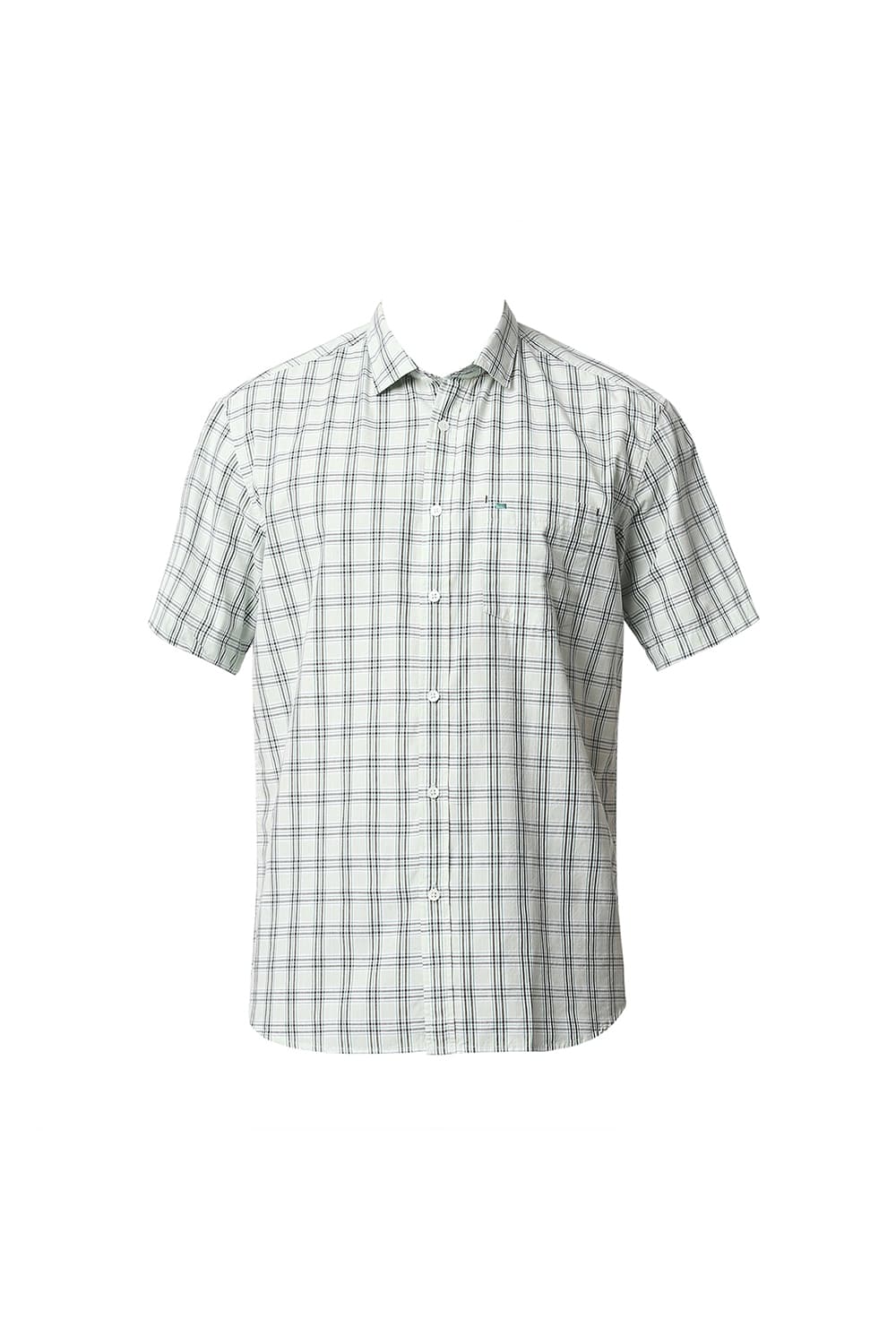 BASICS SLIM FIT CHECKS HALFSLEEVES SHIRT