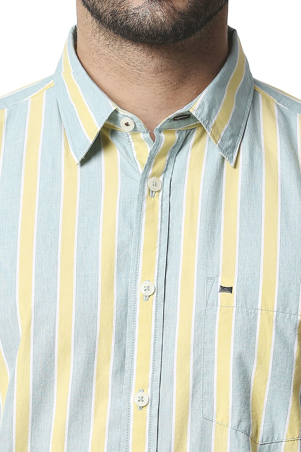 BASICS SLIM FIT STRIPE SHIRT