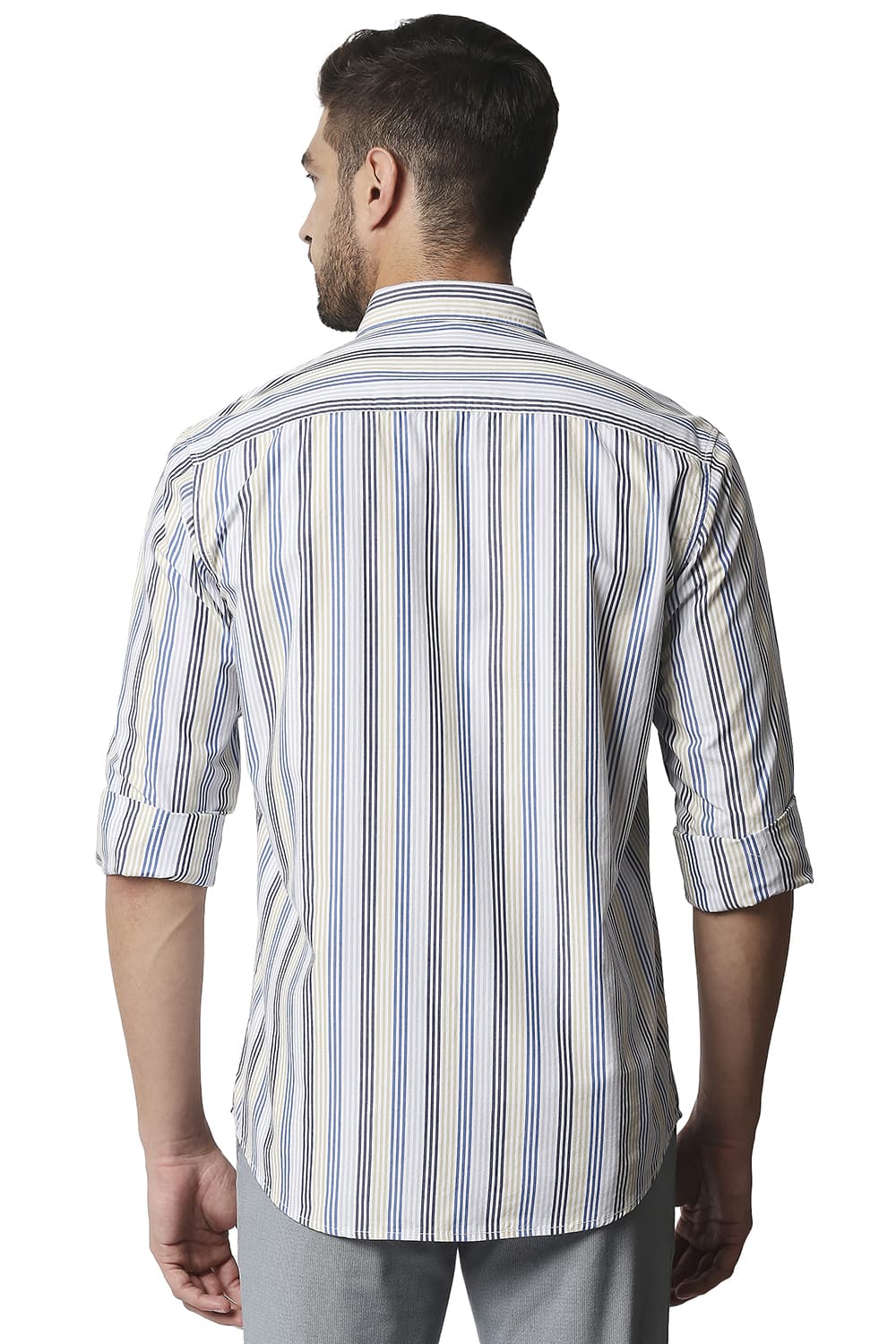 BASICS SLIM FIT STRIPE SHIRT