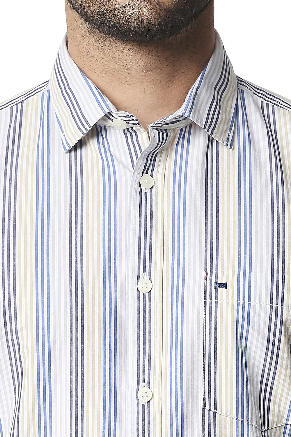 BASICS SLIM FIT STRIPE SHIRT