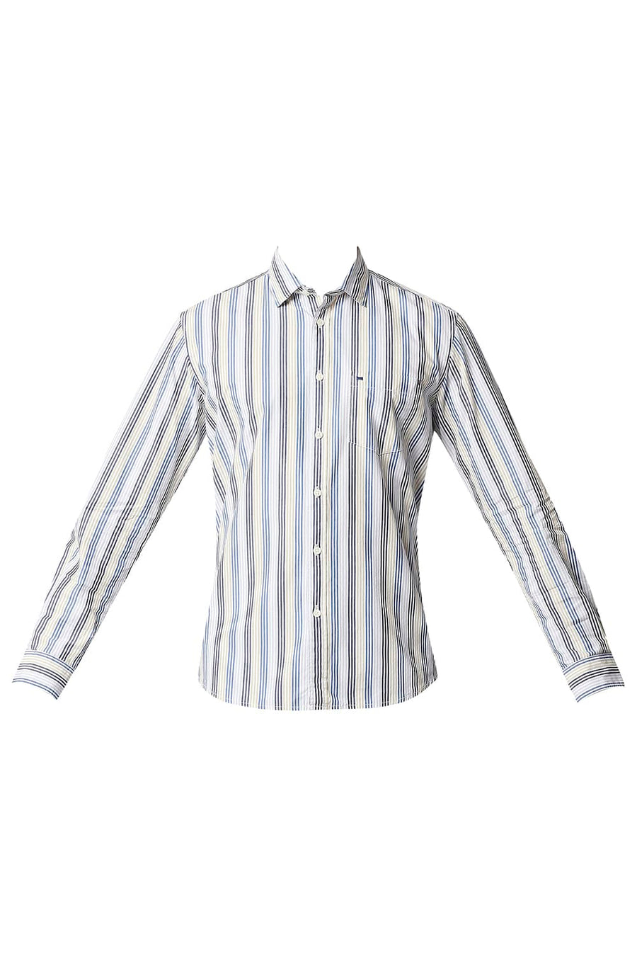 BASICS SLIM FIT DAPHNE BLUE STRIPE SHIRT