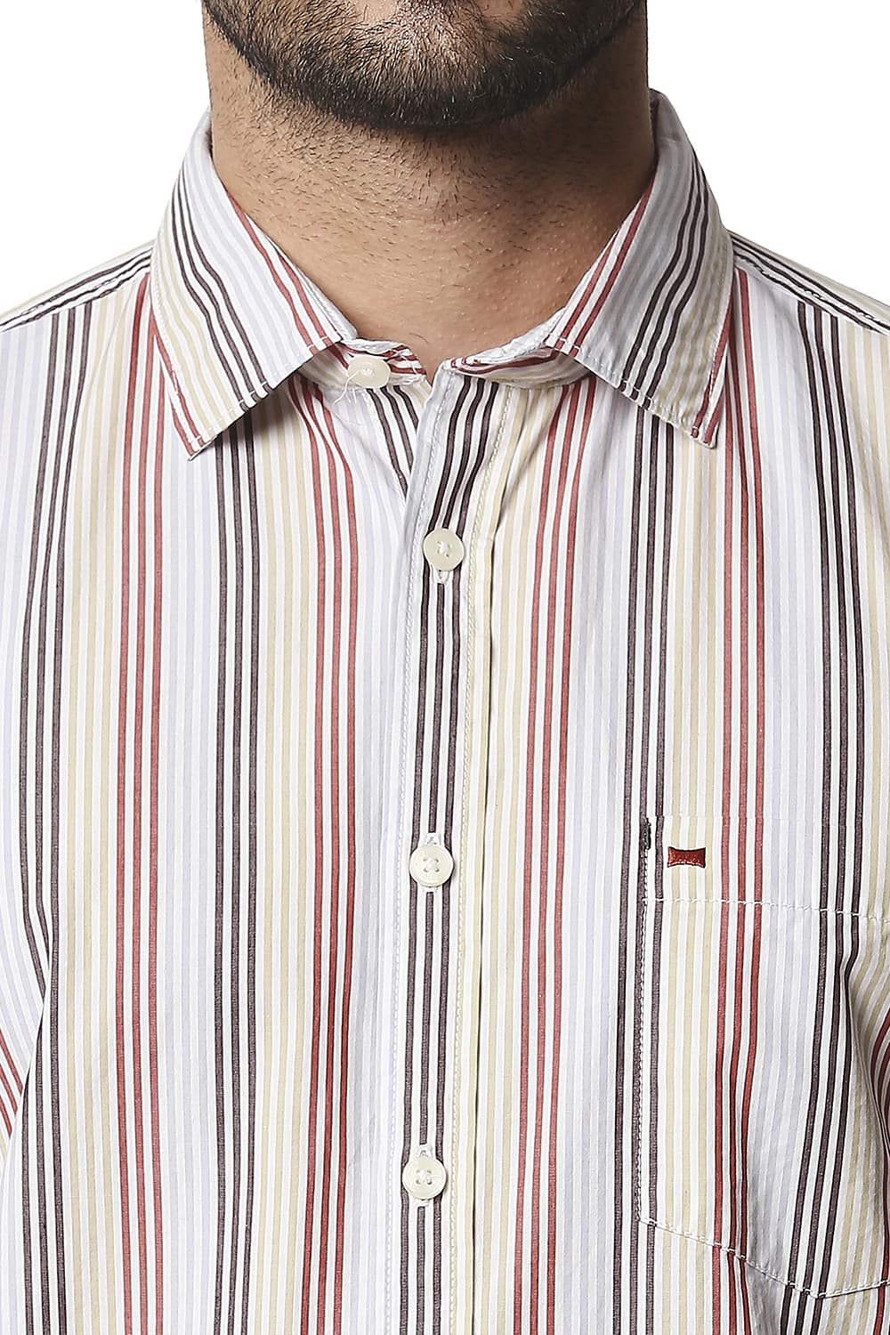 BASICS SLIM FIT STRIPE SHIRT