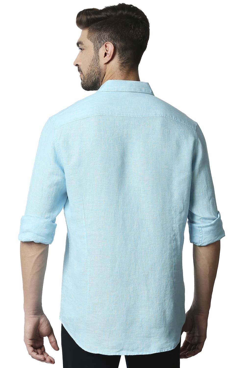 BASICS SLIM FIT LINEN SHIRT