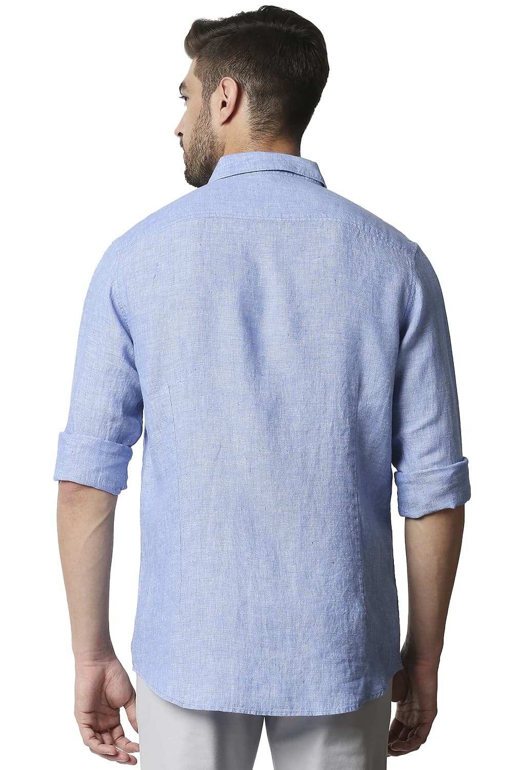 BASICS SLIM FIT LINEN SHIRT