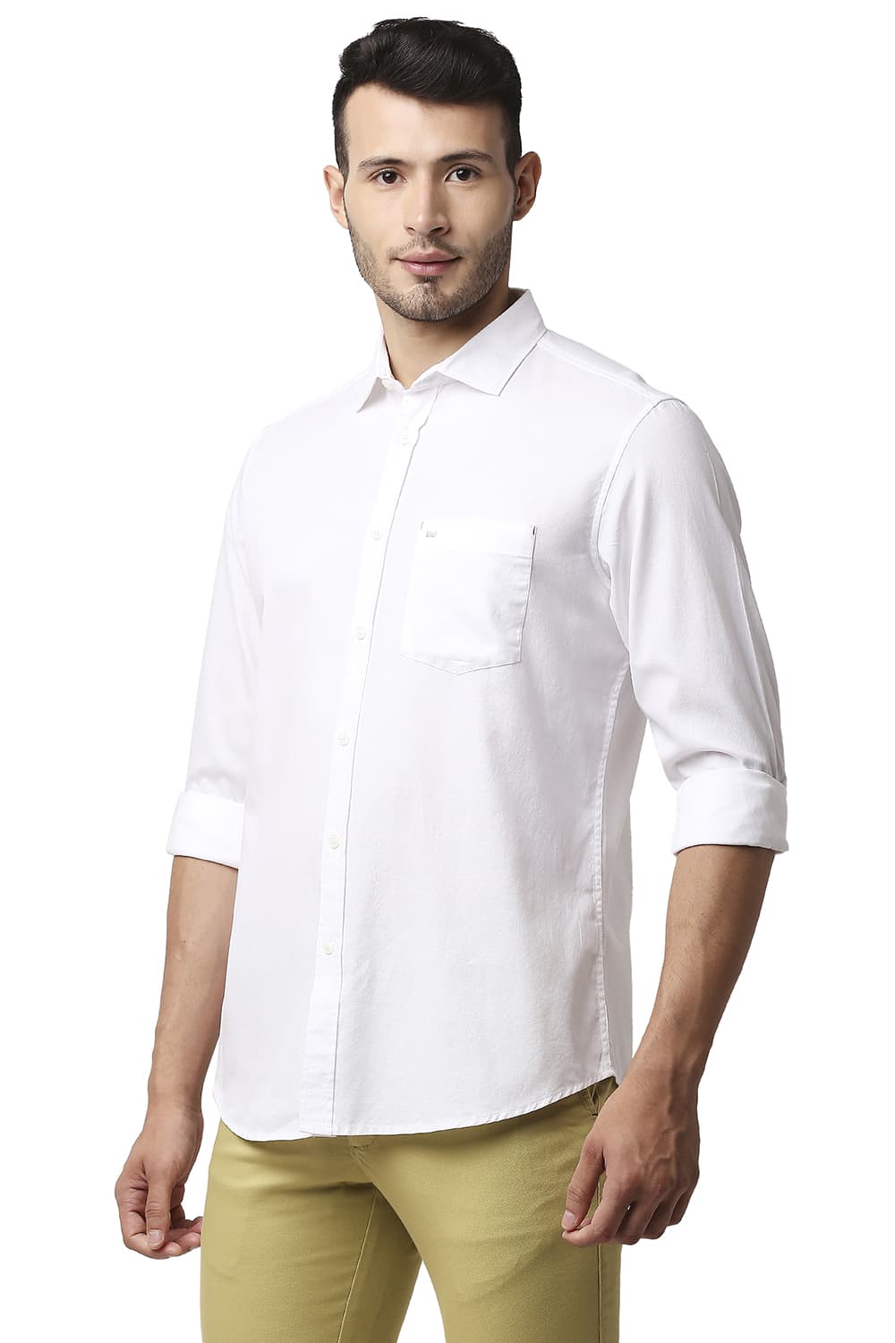 BASICS SLIM FIT CREPE SHIRT