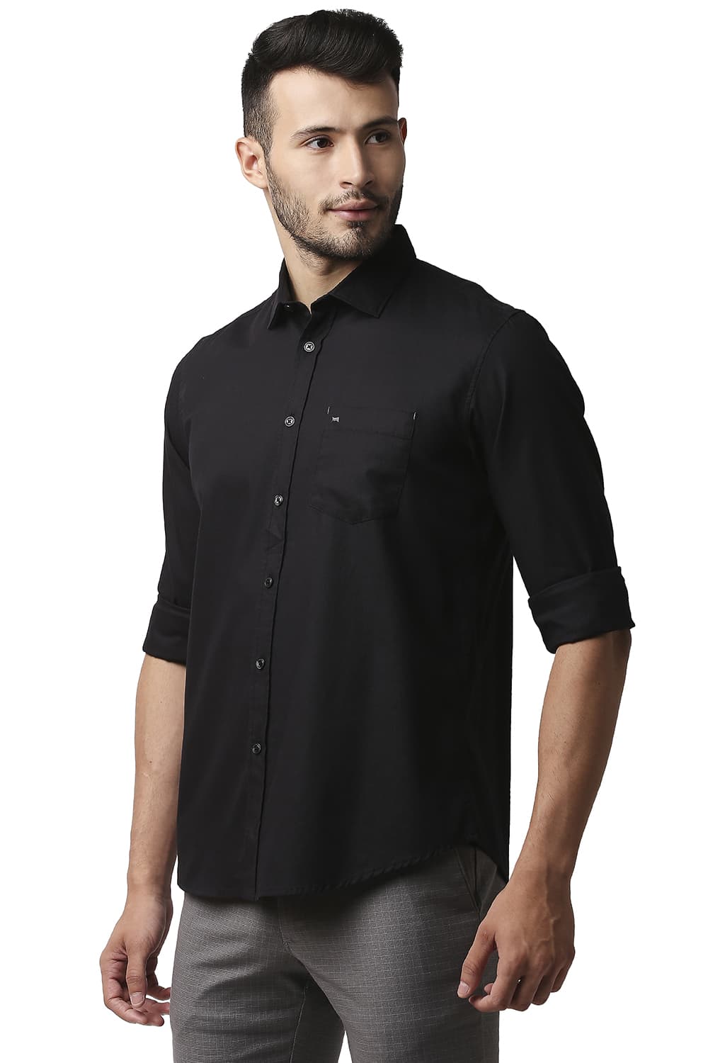 BASICS SLIM FIT CREPE SHIRT