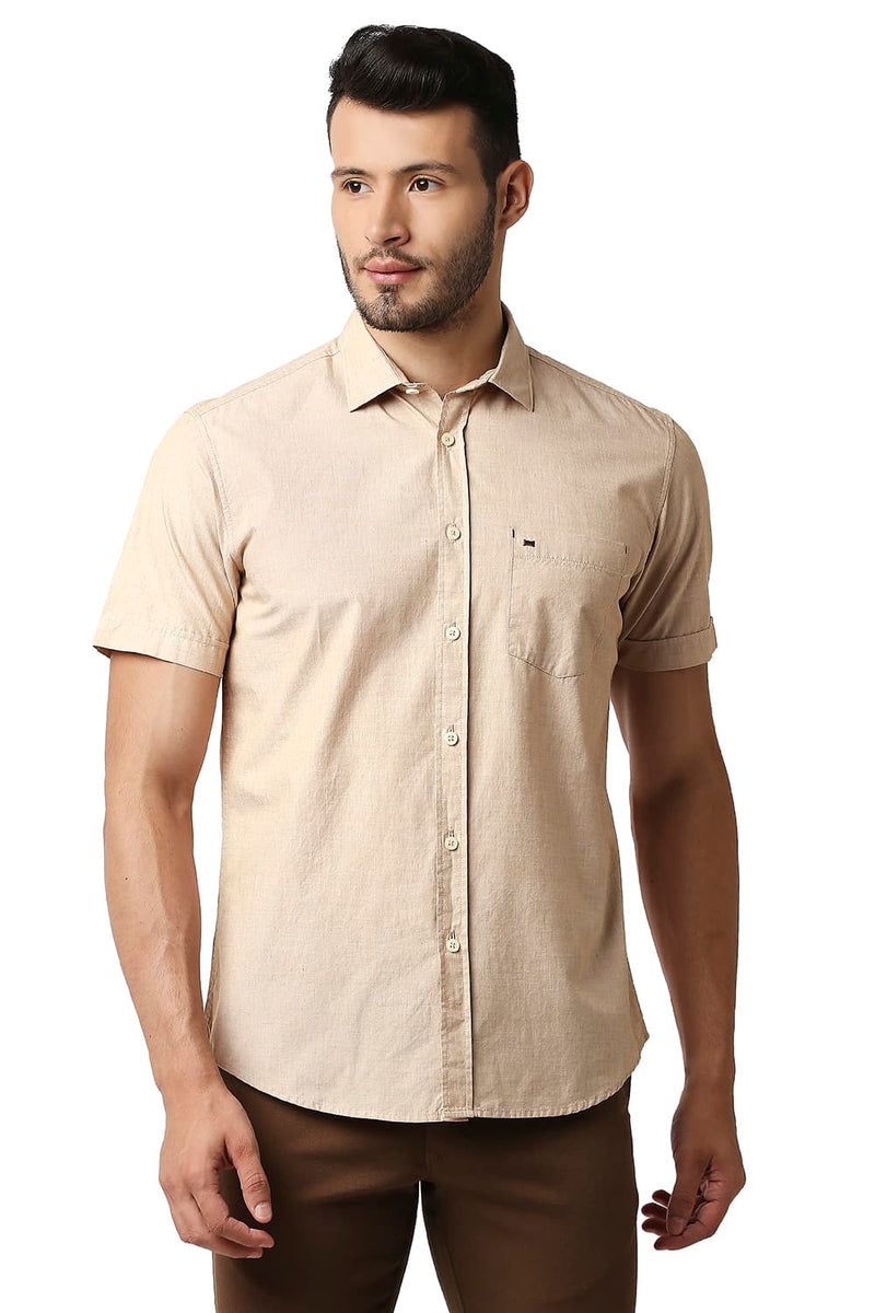 BASICS SLIM FIT FIL-A-FIL SHIRT