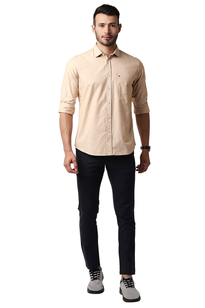 BASICS SLIM FIT FIL-A-FIL SHIRT