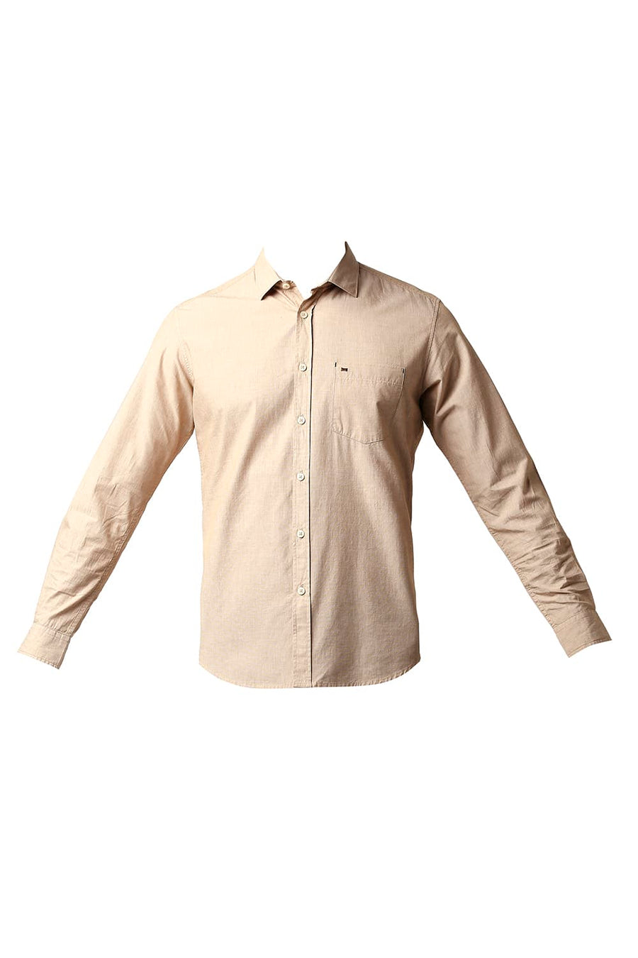 BASICS SLIM FIT MELLOW BEIGE FIL-A-FIL SHIRT