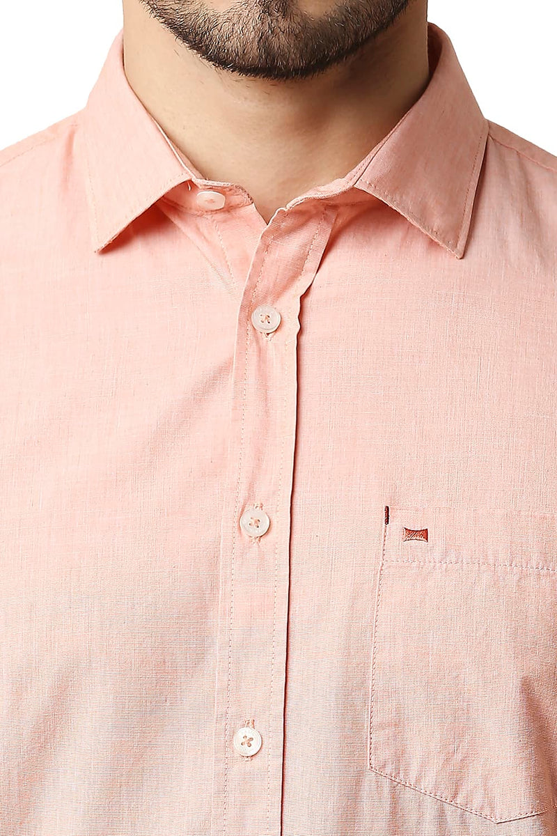 BASICS SLIM FIT FIL-A-FIL HALFSLEEVES SHIRT