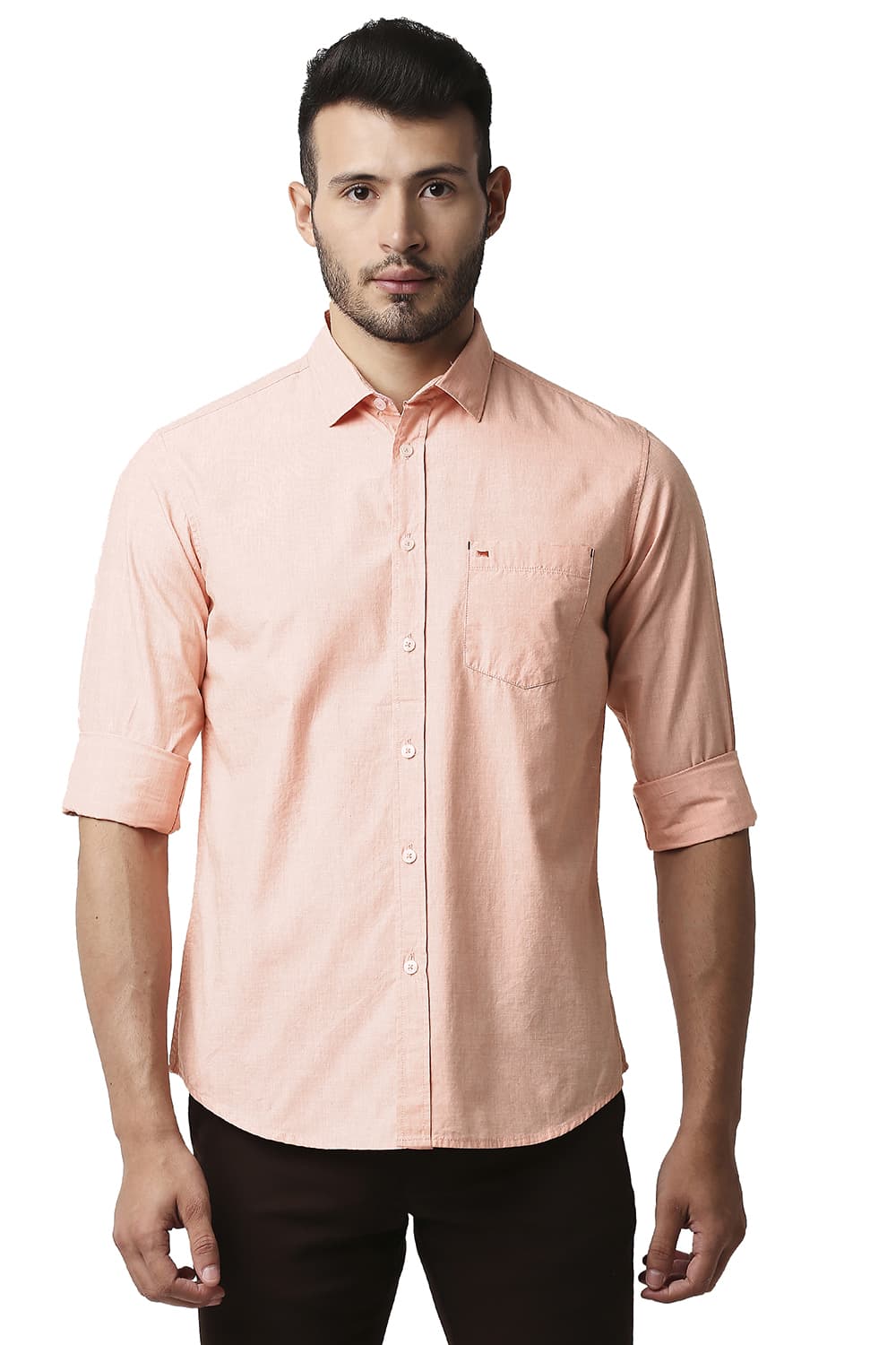 BASICS SLIM FIT FIL-A-FIL SHIRT