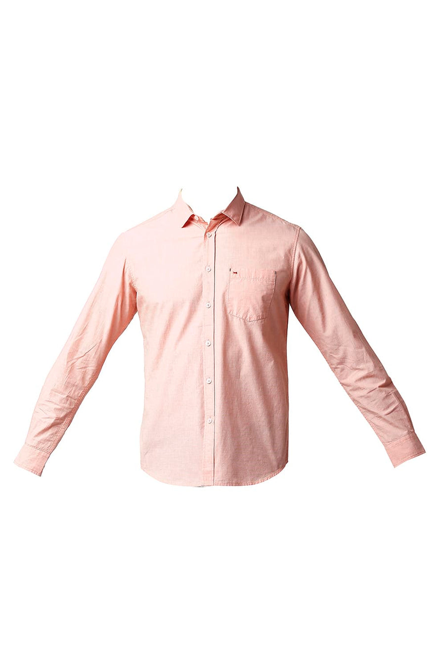BASICS SLIM FIT ORANGE PARAFAIT FIL-A-FIL SHIRT