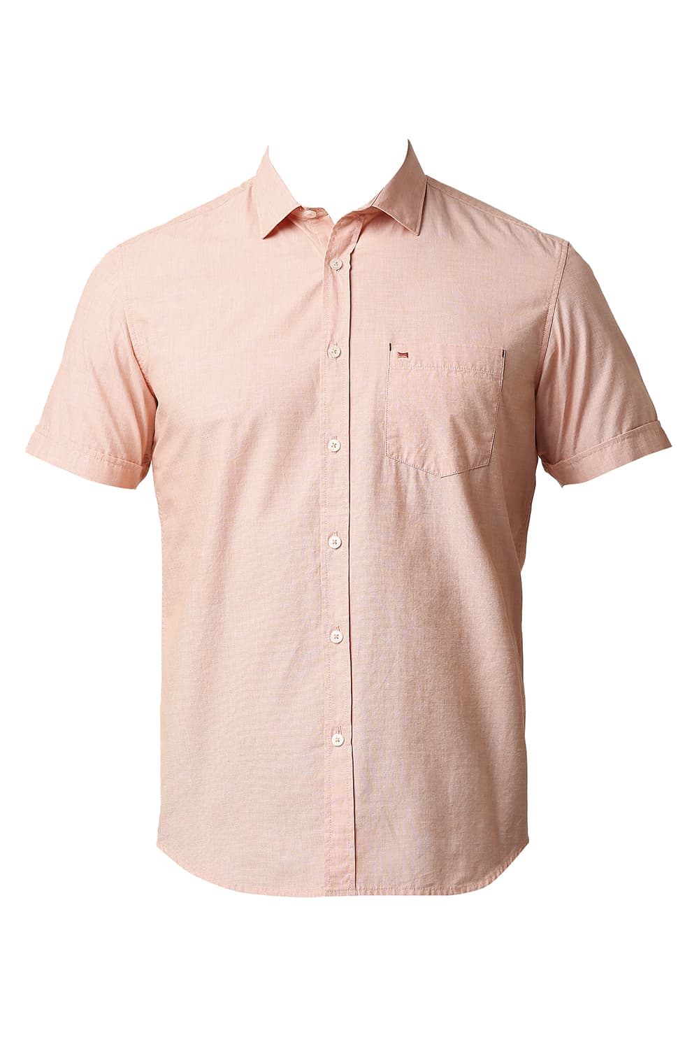 BASICS SLIM FIT FIL-A-FIL HALFSLEEVES SHIRT