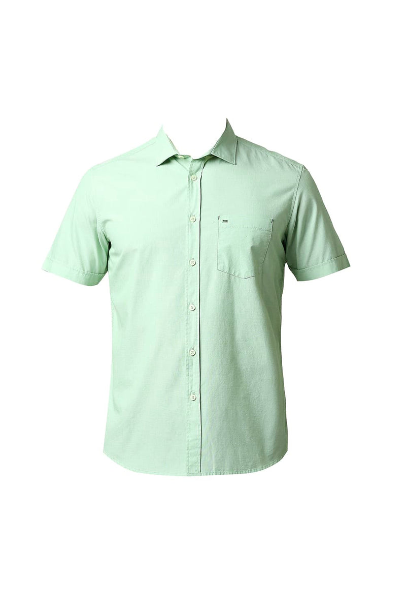 BASICS SLIM FIT FIL-A-FIL HALFSLEEVES SHIRT