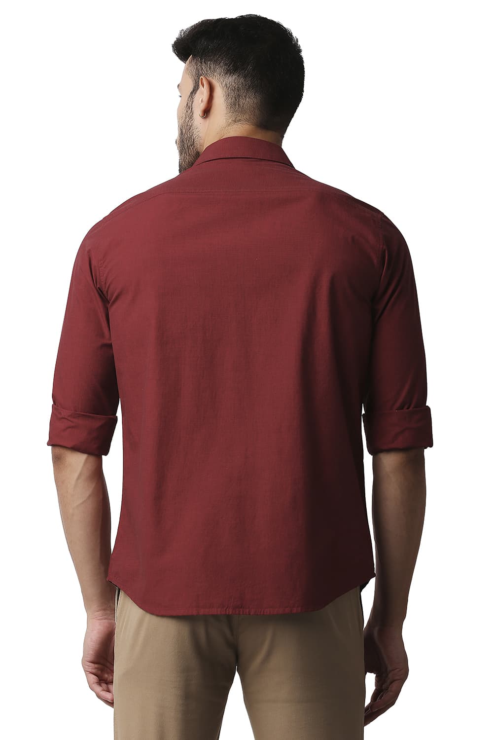 BASICS SLIM FIT FIL-A-FIL SHIRT