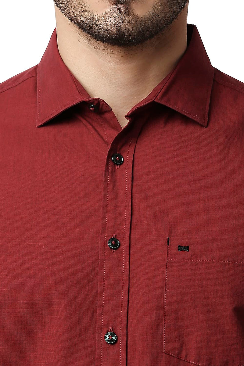 BASICS SLIM FIT FIL-A-FIL HALFSLEEVES SHIRT