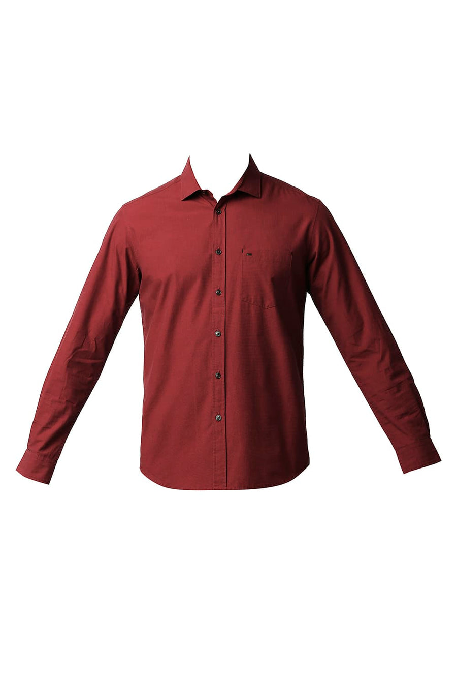 BASICS SLIM FIT SALSA RED FIL-A-FIL SHIRT