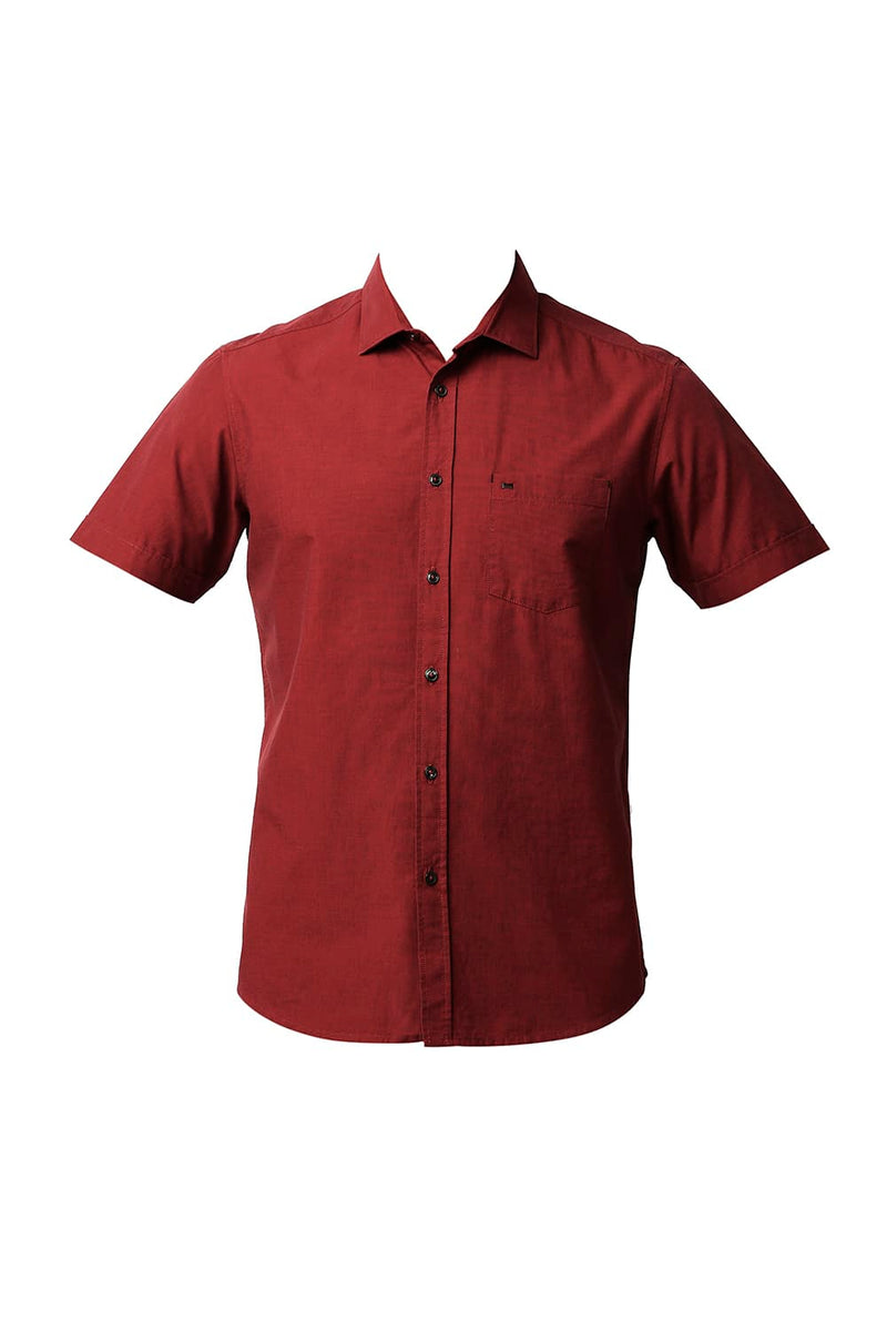 BASICS SLIM FIT FIL-A-FIL HALFSLEEVES SHIRT