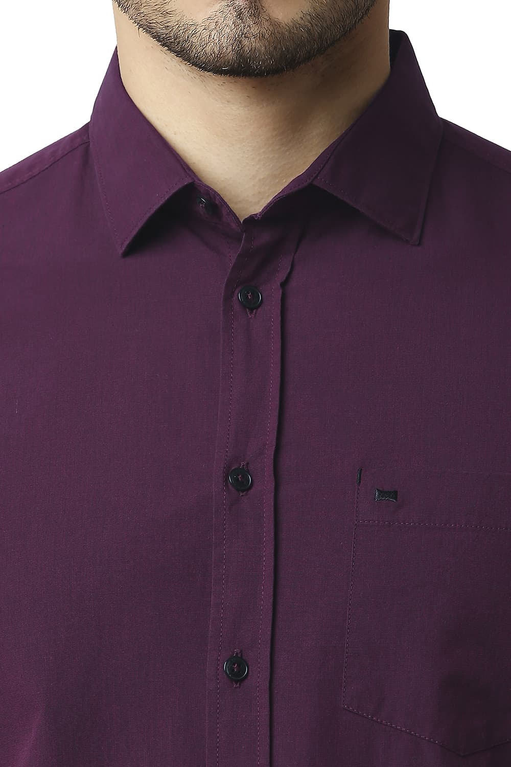 BASICS SLIM FIT FIL-A-FIL HALFSLEEVES SHIRT