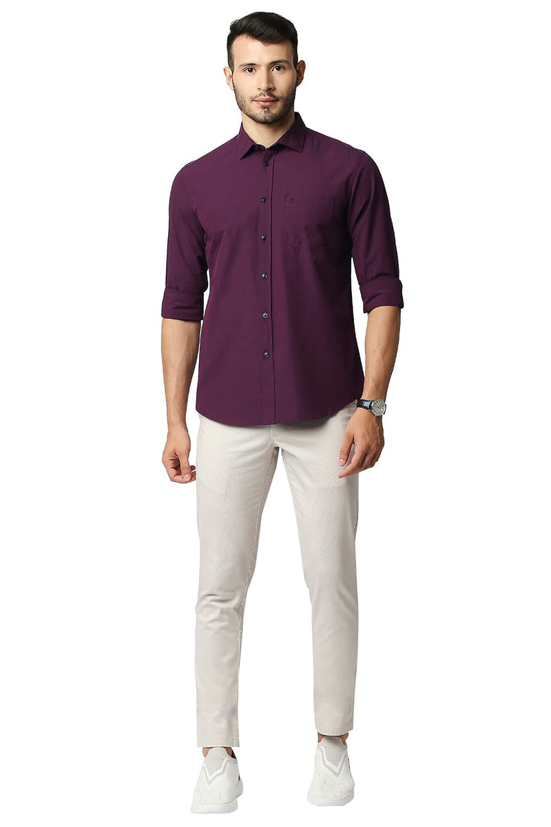 BASICS SLIM FIT FIL-A-FIL SHIRT