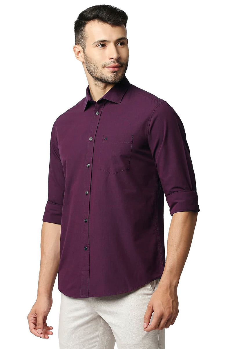 BASICS SLIM FIT FIL-A-FIL SHIRT