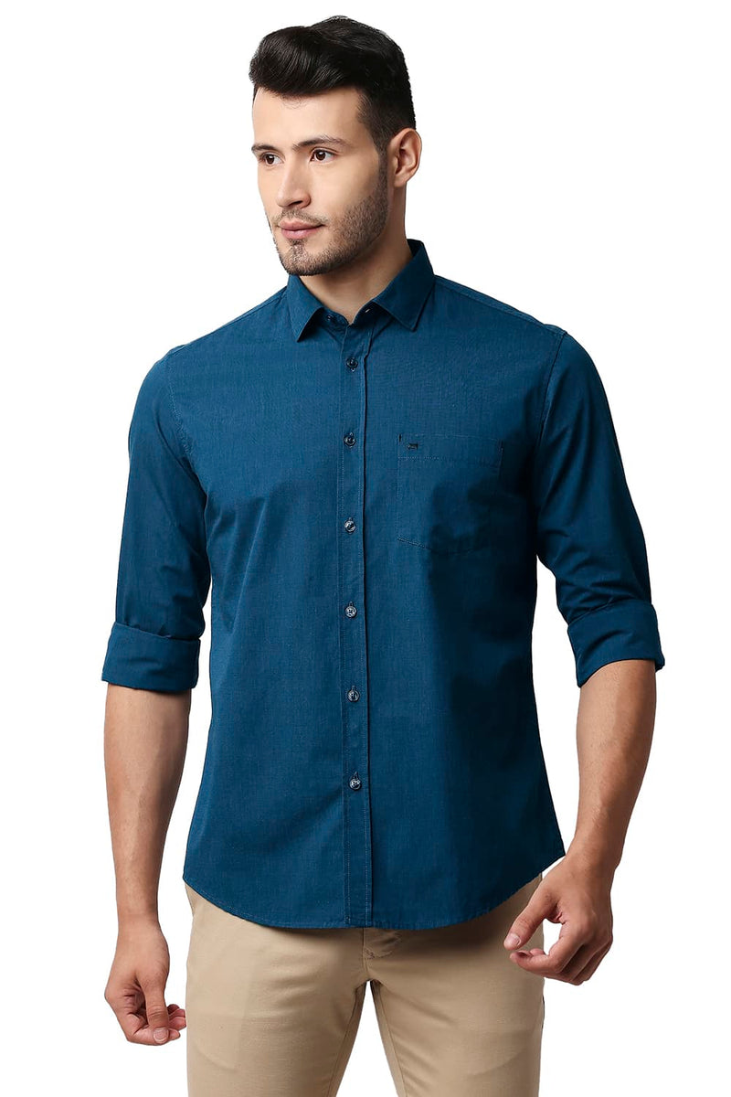 BASICS SLIM FIT FIL-A-FIL SHIRT