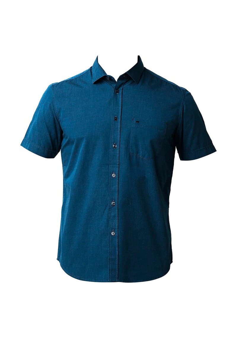 BASICS SLIM FIT FIL-A-FIL HALFSLEEVES SHIRT