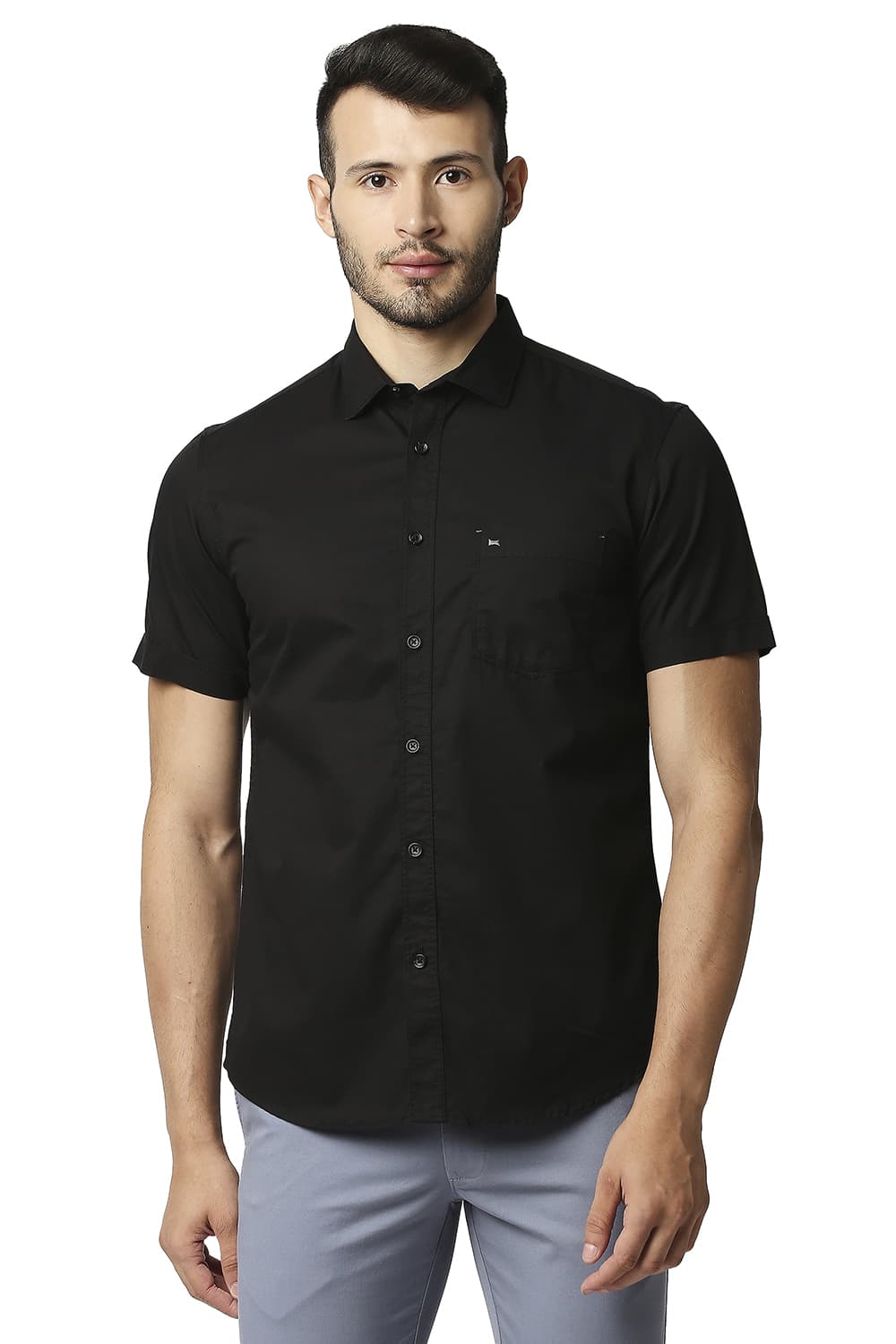 BASICS SLIM FIT TWILL SHIRT