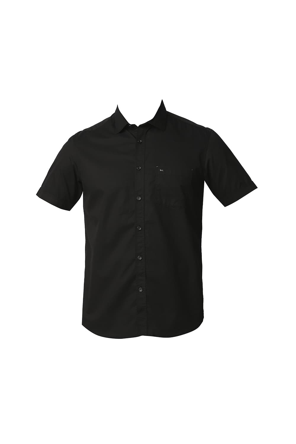 BASICS SLIM FIT TWILL HALFSLEEVES SHIRT