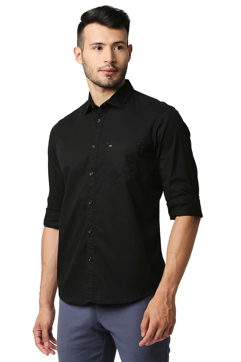 BASICS SLIM FIT TWILL SHIRT