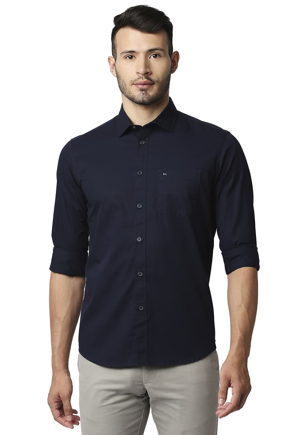 BASICS SLIM FIT TWILL SHIRT