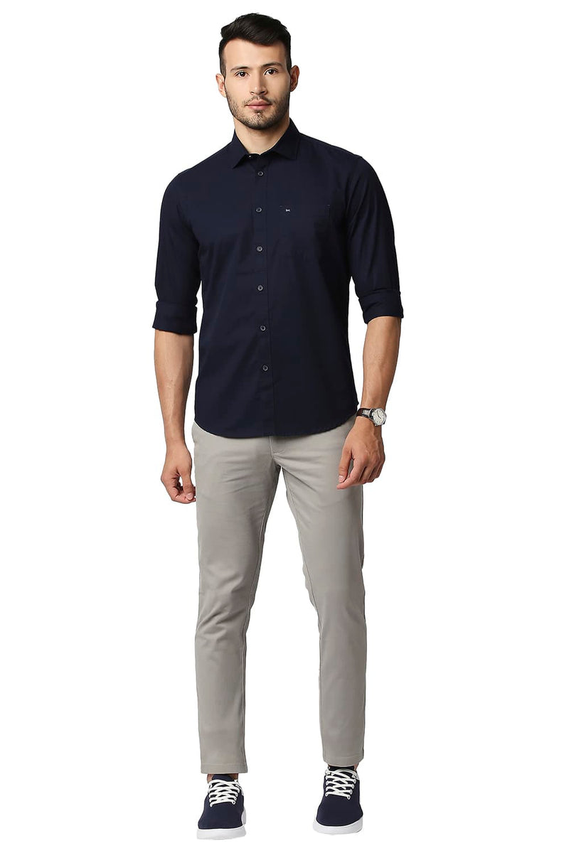 BASICS SLIM FIT TWILL SHIRT