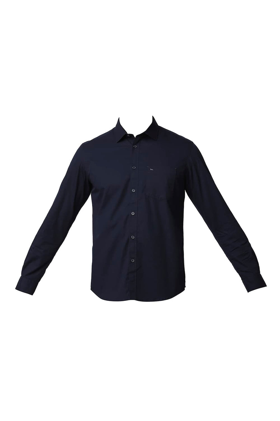 BASICS SLIM FIT NAVY IRIS TWILL SHIRT
