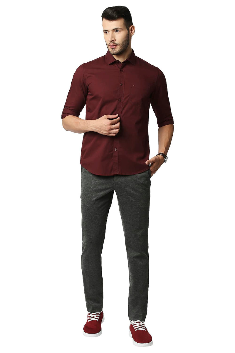 BASICS SLIM FIT TWILL SHIRT