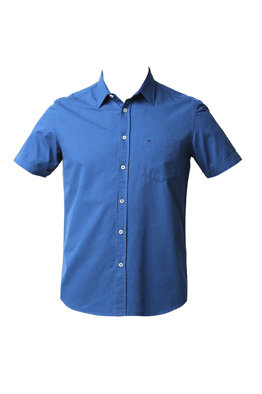 BASICS SLIM FIT DOBBY HALFSLEEVES SHIRT