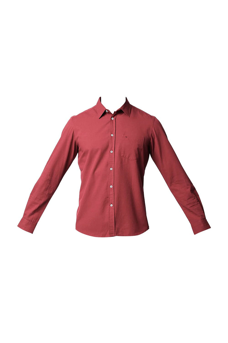 BASICS SLIM FIT DOBBY SHIRT