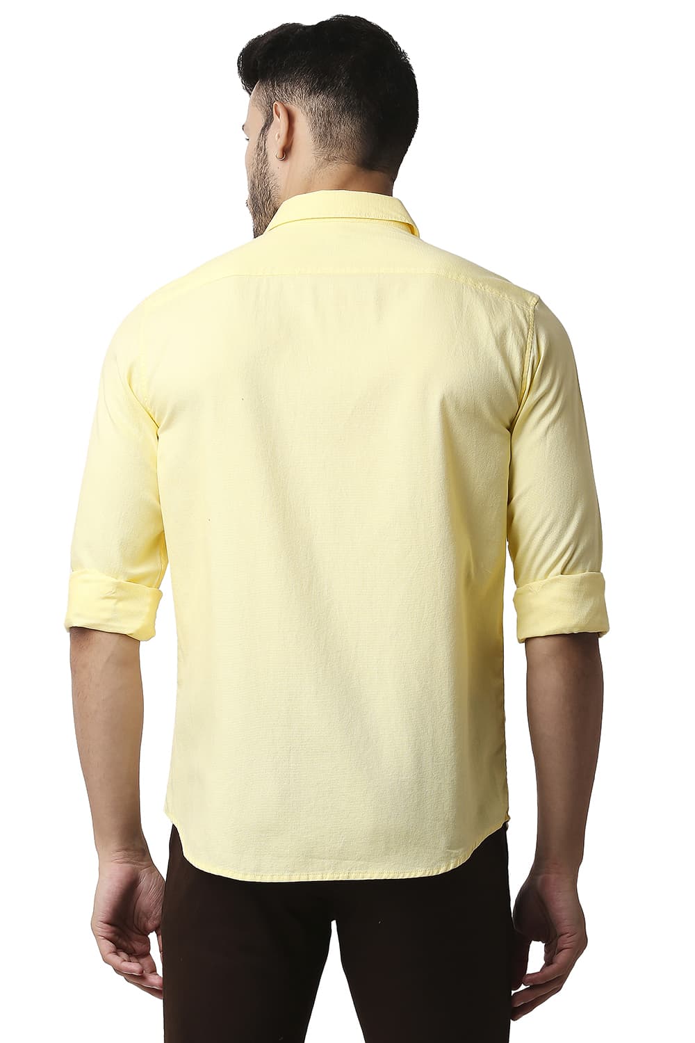 BASICS SLIM FIT DOBBY SHIRT