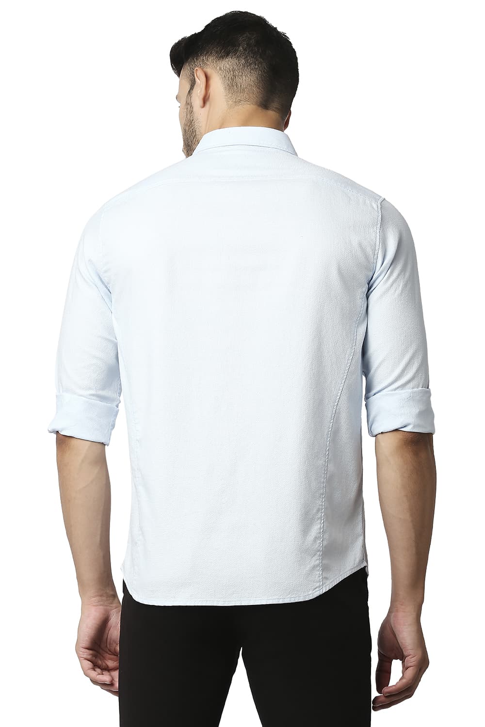 BASICS SLIM FIT DOBBY SHIRT