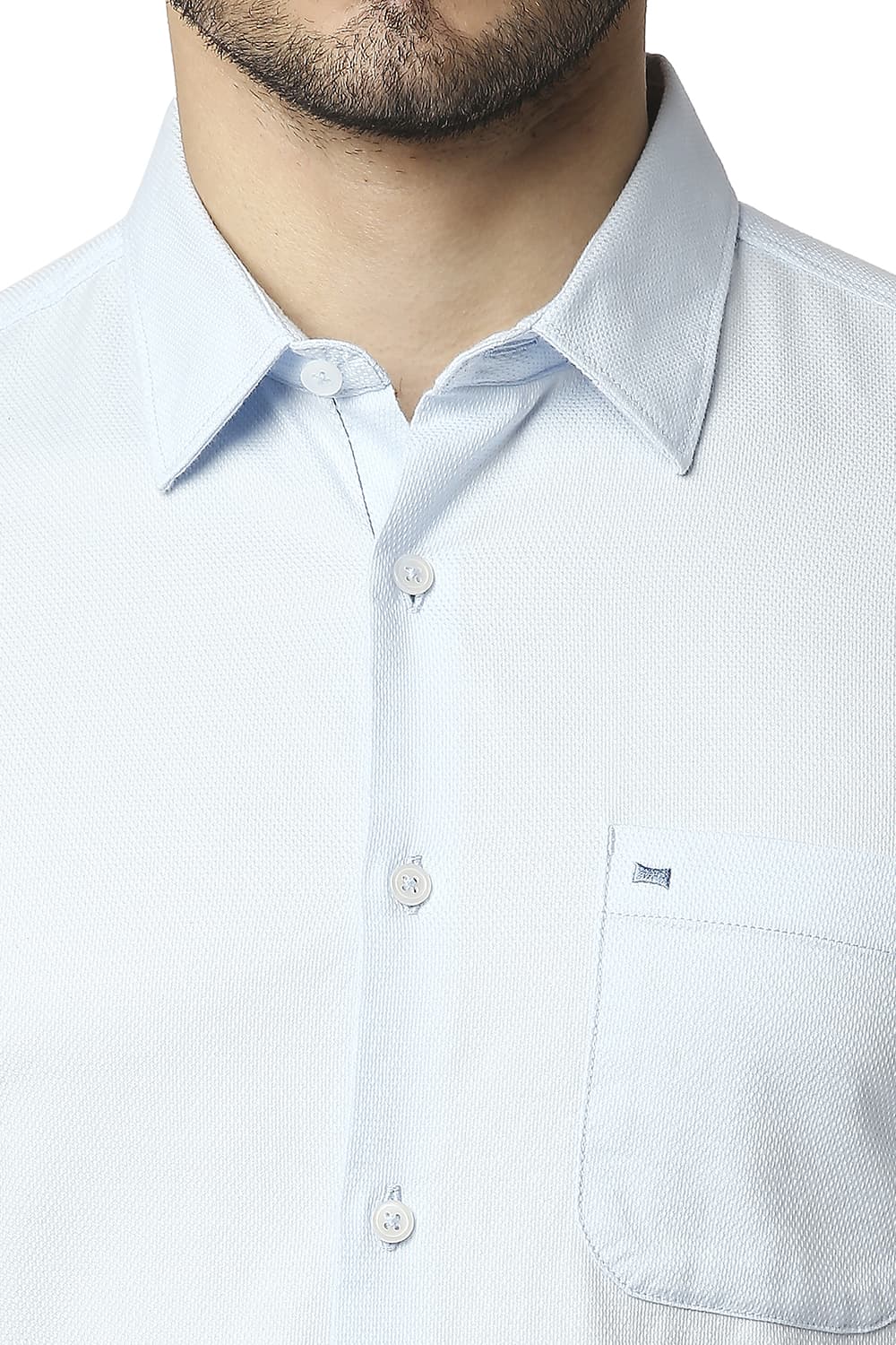 BASICS SLIM FIT DOBBY SHIRT