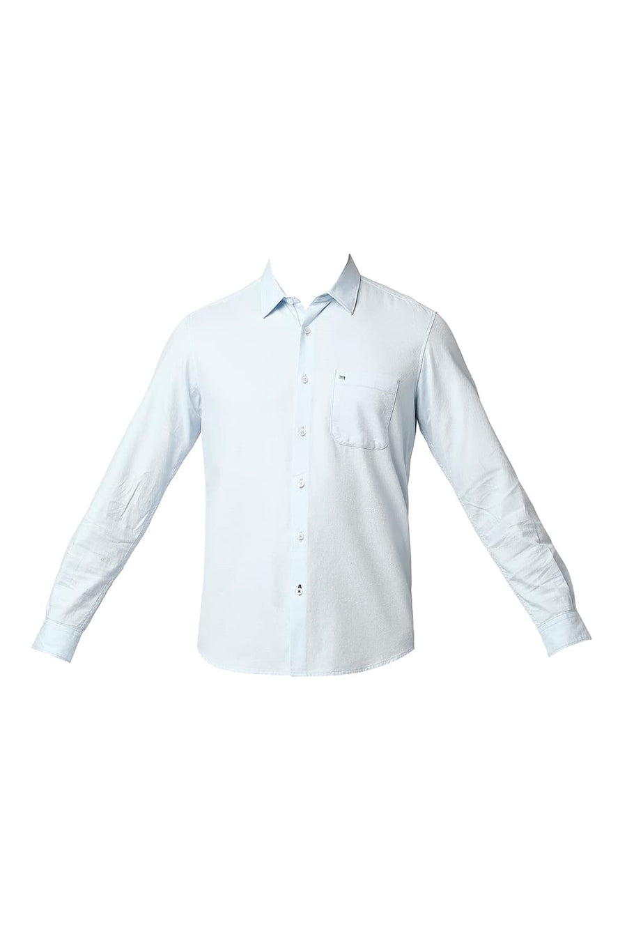 BASICS SLIM FIT OMPHALODES BLUE DOBBY SHIRT