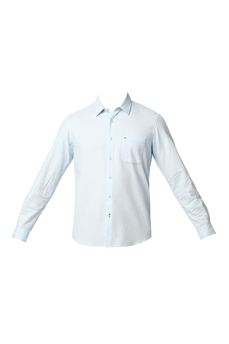 BASICS SLIM FIT DOBBY SHIRT