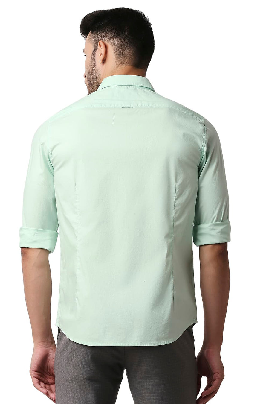 BASICS SLIM FIT JADE GREEN OXFORD SHIRT